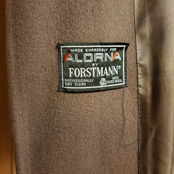 NWT Alorna Vintage Brown Wool Trench Coat Women's Size 16 - Picture 9 of 10